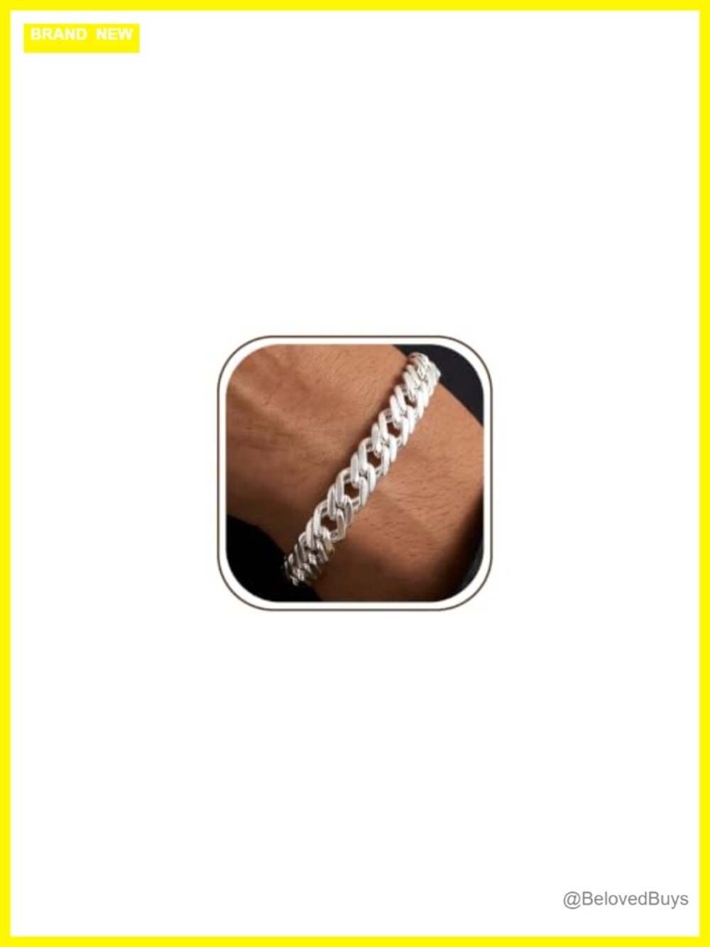 Men's 10mm 925 Sterling Silver Over Cuban Link Bracelet - Hypoallergenic
